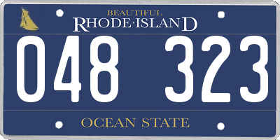 RI license plate 048323
