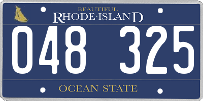 RI license plate 048325