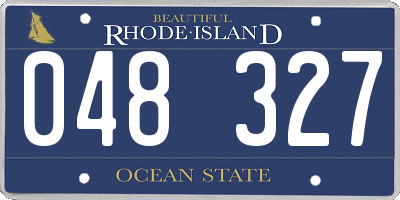 RI license plate 048327