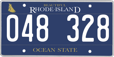 RI license plate 048328
