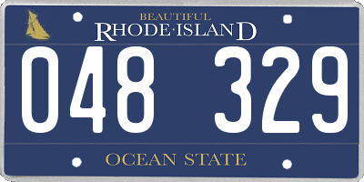 RI license plate 048329