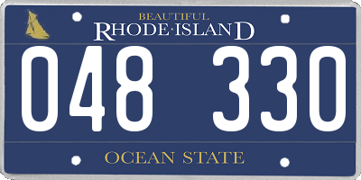 RI license plate 048330