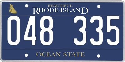 RI license plate 048335