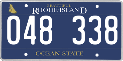 RI license plate 048338
