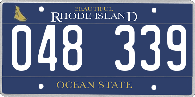 RI license plate 048339