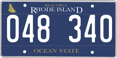 RI license plate 048340