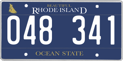 RI license plate 048341
