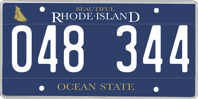 RI license plate 048344