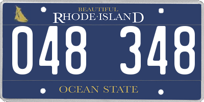 RI license plate 048348