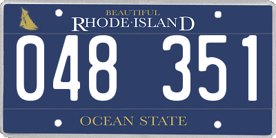 RI license plate 048351