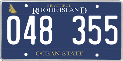 RI license plate 048355