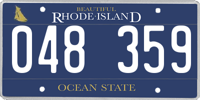 RI license plate 048359