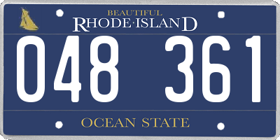 RI license plate 048361