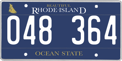 RI license plate 048364
