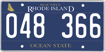 RI license plate 048366