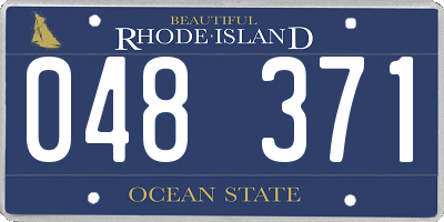 RI license plate 048371