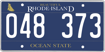 RI license plate 048373