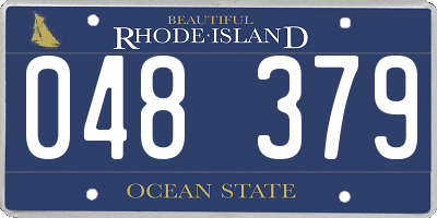 RI license plate 048379