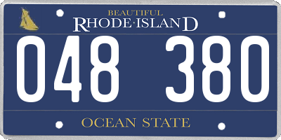 RI license plate 048380