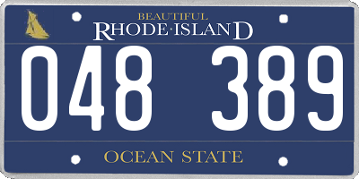 RI license plate 048389