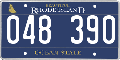 RI license plate 048390
