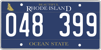 RI license plate 048399