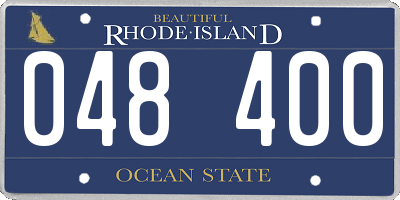 RI license plate 048400