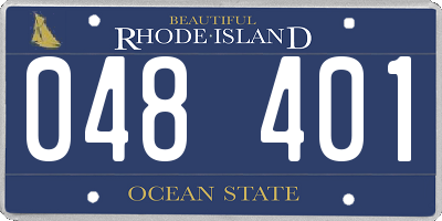 RI license plate 048401