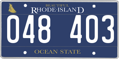 RI license plate 048403