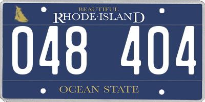 RI license plate 048404
