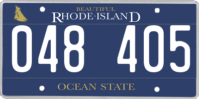 RI license plate 048405