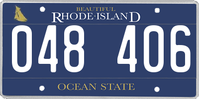 RI license plate 048406