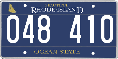 RI license plate 048410