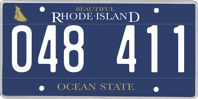 RI license plate 048411