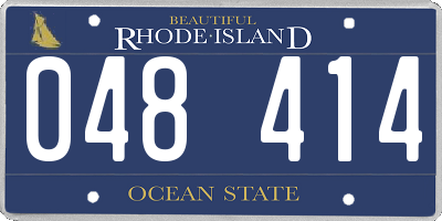 RI license plate 048414