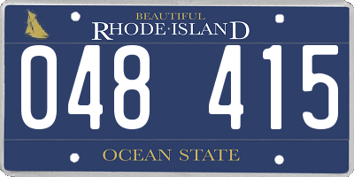 RI license plate 048415
