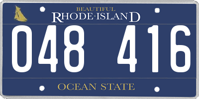 RI license plate 048416