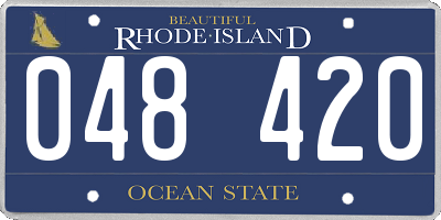 RI license plate 048420