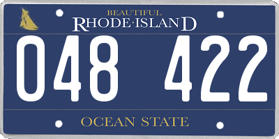 RI license plate 048422