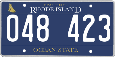 RI license plate 048423