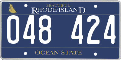 RI license plate 048424