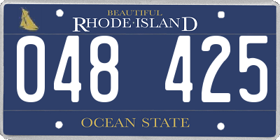 RI license plate 048425