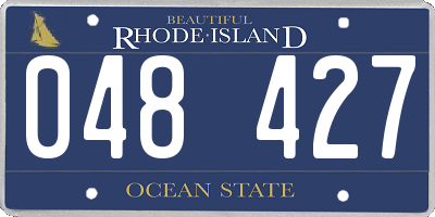 RI license plate 048427