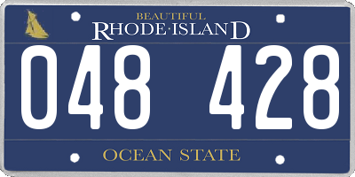 RI license plate 048428