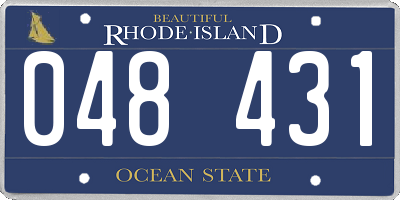 RI license plate 048431