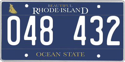 RI license plate 048432