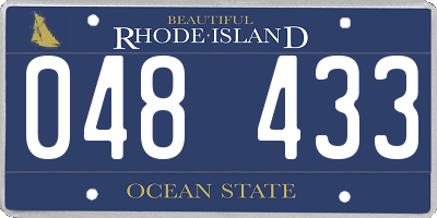 RI license plate 048433