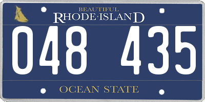 RI license plate 048435