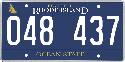 RI license plate 048437