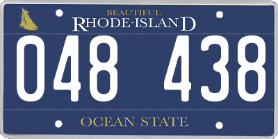 RI license plate 048438